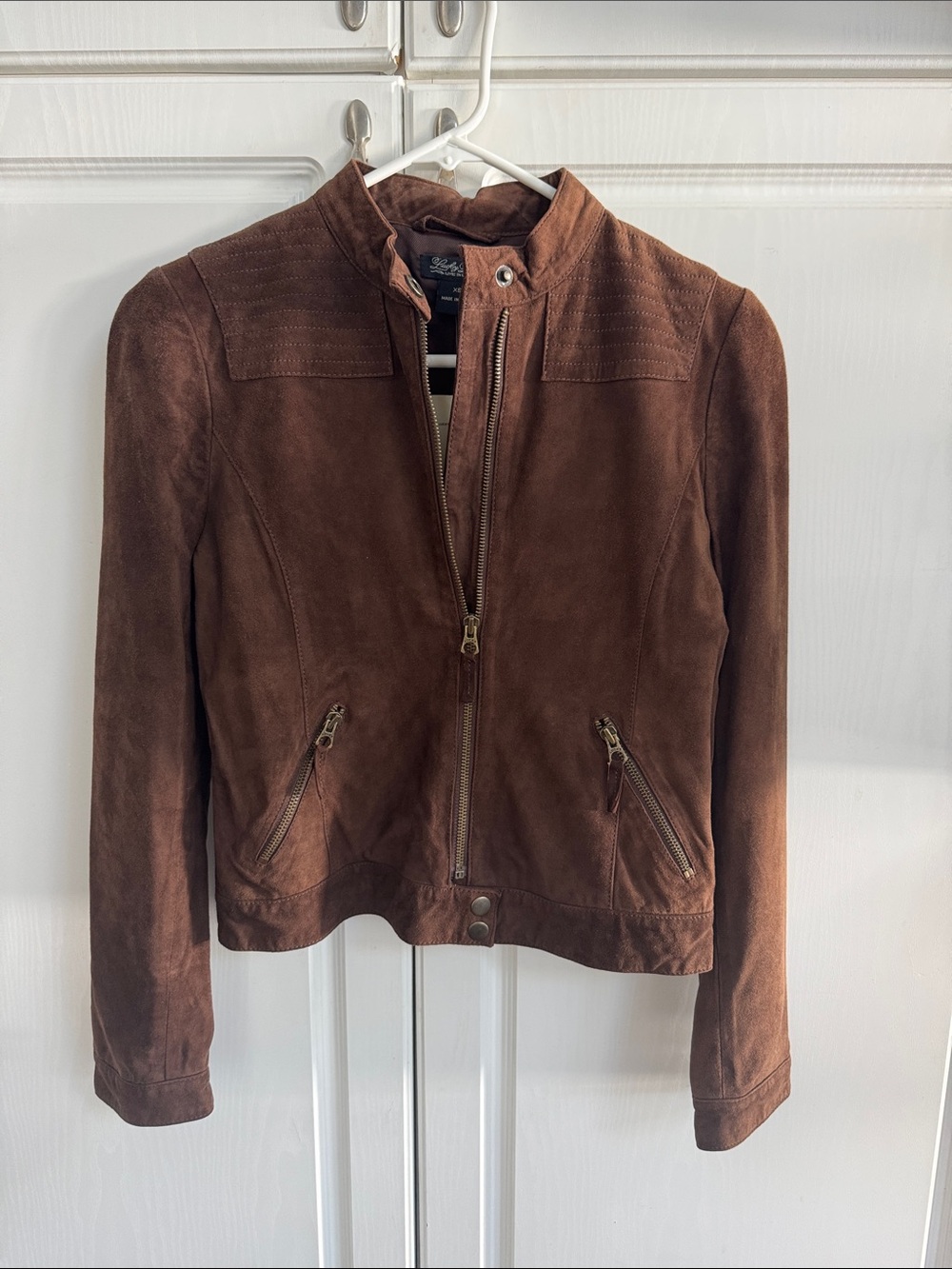 Lucky Brand Brown Suede Moto Jacket